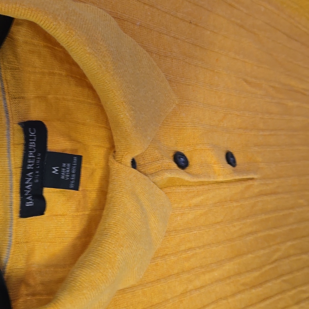 Banana Republic Yellow Polo Shirt - Picture 5 of 9